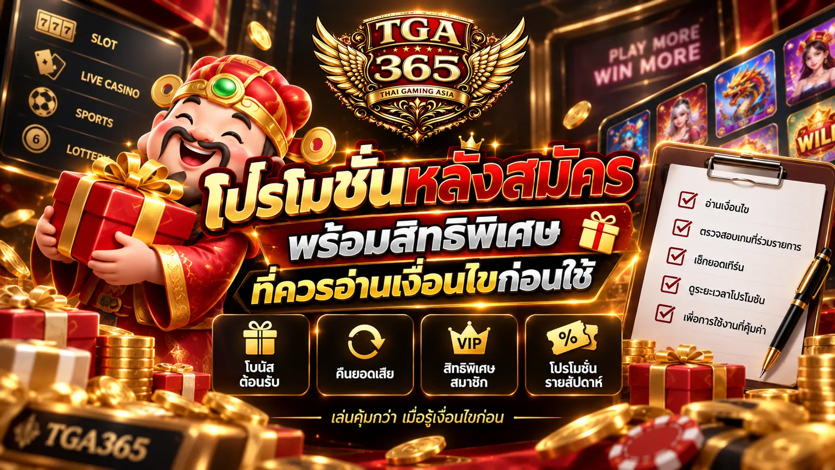 โปรโมชั่นหลังสมัคร พร้อมสิทธิพิเศษที่ควรอ่านเงื่อนไขก่อนใช้